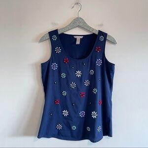 Banana Republic Navy Gem Tank